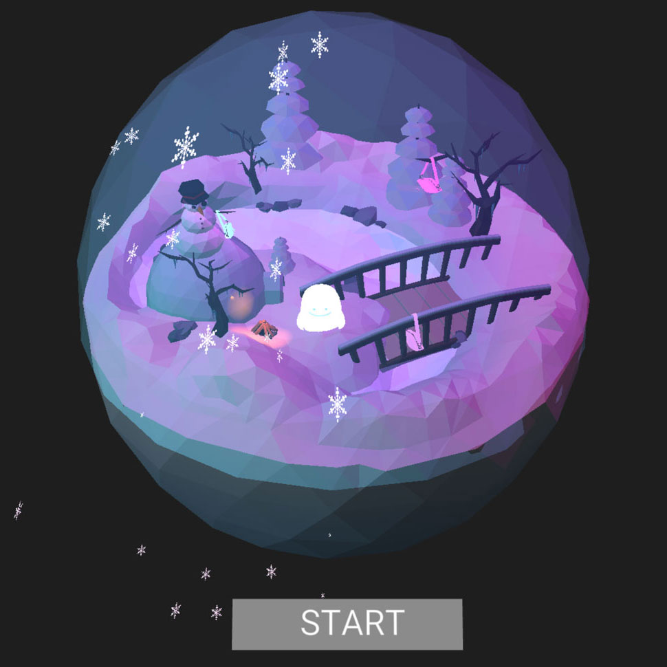 Luminen maisema digitaalisen pelin sisältä.