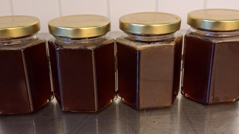 4 jars of spruce sprout honey syrup