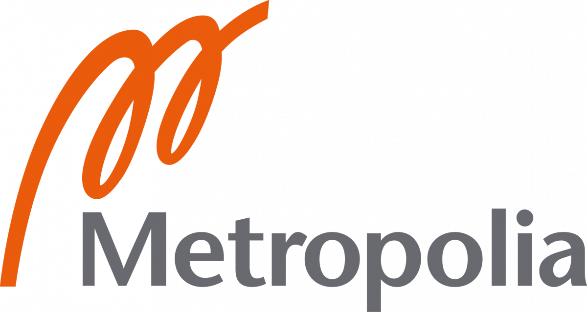 Metropolia Ammattikorkeakoulun logo. Metropolia Ammattikorkeakoulun logo.