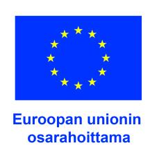 Kuva Euroopan unionin lipusta ja teksti Euroopan unionin osarahoittama